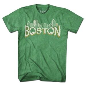Chowdaheadz Boston Irish Skyline TShirt Unisex Tee Soft Cotton Blend